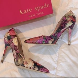 Kate spade licorice rose printed pump